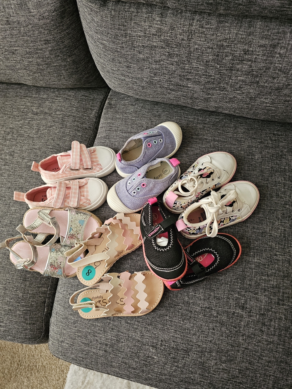 A Bubdle Of 6 Pairs Shoes - Multiple Styles Size 5-9 Toddler Girl